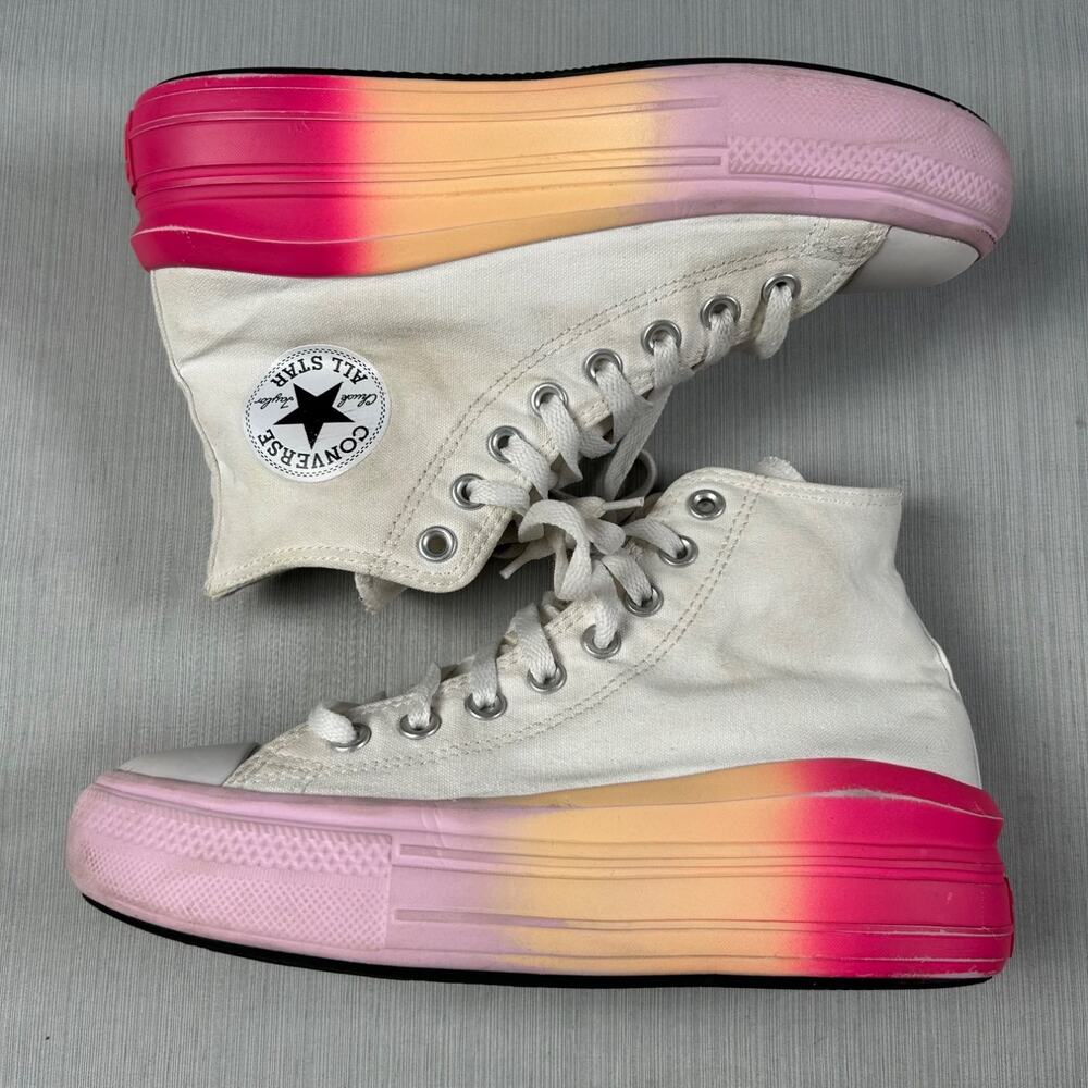 Converse Chuck Taylor All Star Move High Top Platform Sneakers US 6.5 White Kids